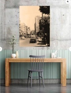 stari Beograd terazije 1940., uramljena slika 30x40cm i 40x50cm - Img 2