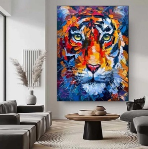 Tigar., uramljena slika 40x50cm , 50x70cm i 60x80cm - Img 2