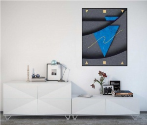 Triangle 1, uramljena slika 56x71cm - Img 2