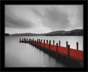 Wooden landing Jetty, framed picture