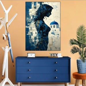 Zoe, uramljena slika 40x50cm , 50x70cm i 60x90cm - Img 2