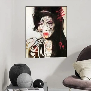 Amy Winehouse, uramljena slika 40x50cm - Img 2