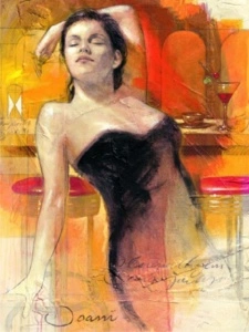 Beauty lady, uramljena slika 60x80cm