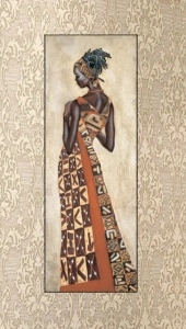 Chipo, uramljena slika dimenzije 35x100cm