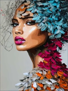 Dea, uramljena slika 40x50cm , 50x70cm i 60x80cm