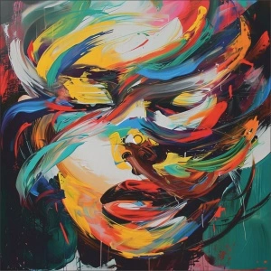 Dinna, uramljena slika 50x50cm