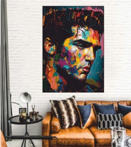 Elvis Presley , uramljena slika 40x50cm, 50x70cm i 60x90cm - Img 2
