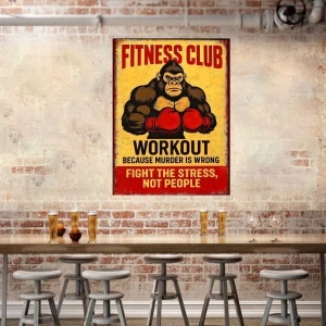 Fitness club, uramljena slika 40x50cm , 50x70cm i 60x80cm - Img 2