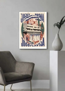 Hotel Turist, Jajce Bosna, stari poster, dimenzije 30x40cm i 40x50cm - Img 2