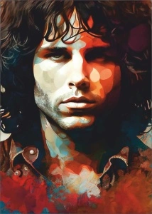 Jim Morrison, uramljena slika 40x50cm, 50x70cm i 60x90cm