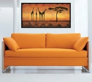 Les Giraffes de Namibie, framed picture - Img 2