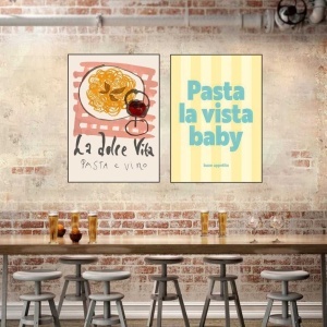 Pasta, dve uramljene slike dimenzije 30x40cm i 40x50cm svaka - Img 2