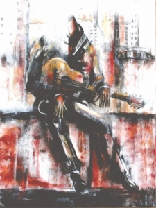Rainy blues, uramljena slika 30x40cm , 40x50cm i 50x70cm