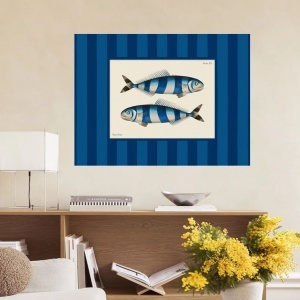 Sardine, uramljena slika 40x50cm , 50x70cm i 60x80cm - Img 2