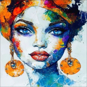 Sarka, uramljena slika 50x50cm