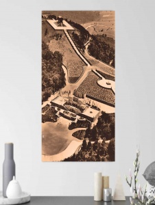 Stari Beograd, snimak iz vazduha Avala 1940., uramljena slika 50x100cm - Img 2