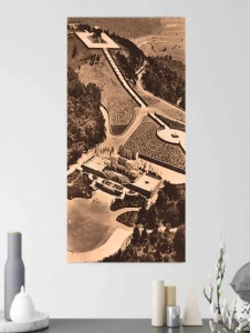 Stari Beograd, snimak iz vazduha Avala 1940., uramljena slika 50x100cm - Img 2