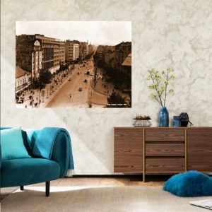 stari Beograd, terazije 1952., uramljena slika 30x40cm i 40x50cm - Img 2