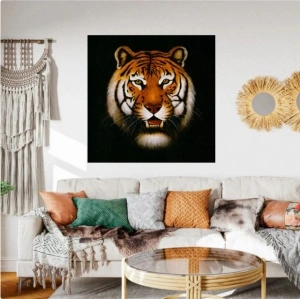 Tigar, uramljena slika 70x70cm - Img 2