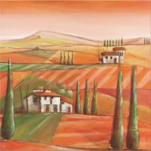 Tuscan trip 1, uramljena slika 70x70cm