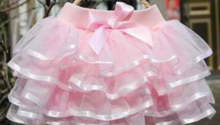 Rose tutu skirt with ribbon  lining