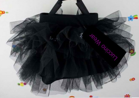 Girls black tutu skirt with satin lining