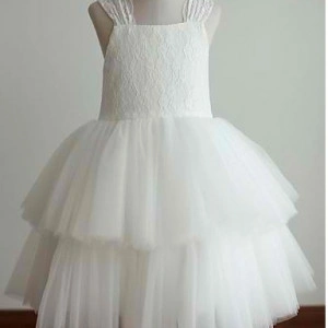 Exclusive dress with lavish tulle ruffles