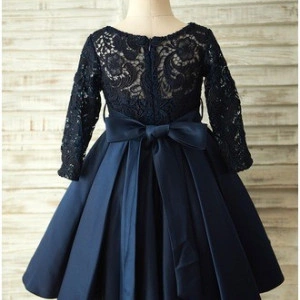 Girls lace dress with pleated skirt - Img 2