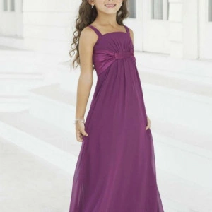 Chiffon flower girl dress with satin lining