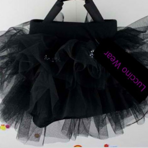 Girls black tutu skirt with satin lining