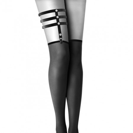 Harness halteri | Garter with heart and black frill