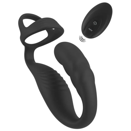 Masažer prostate | Cock Ring with RC Prostate Plug