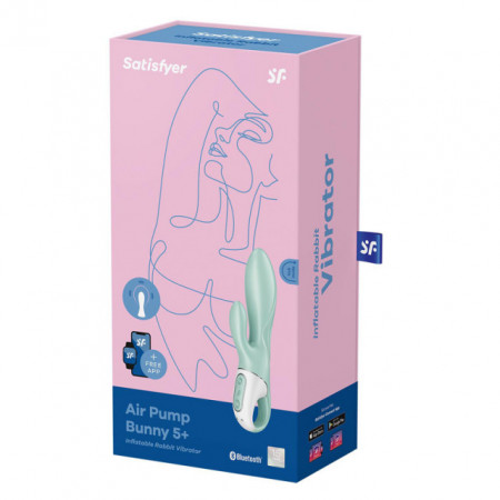 Multifunkcionalni Vibrator | SATISFYER AIR PUMP BUNNY 5 CONNECT APP MINT - Img 7