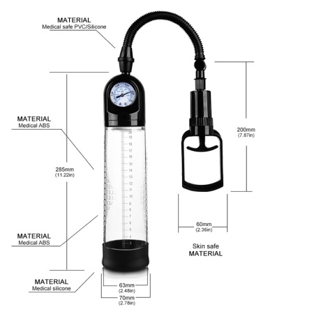 Pumpa za penis sa barometrom | Gauge Penis Pump