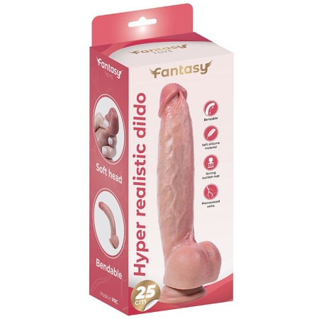 Savitljivi silikonski dildo Hyper Realistic Dildo 25cm i lubrikant | KOMBINUJ I UŠTEDI ku169