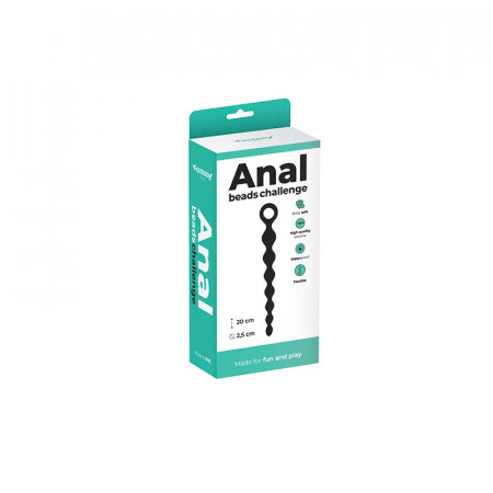 Crne silikonske analne kuglice krug | Anal beads