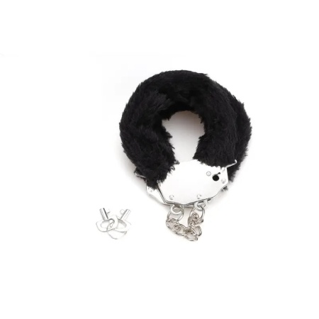 Metalne lisice crno krzno | Furry Fun Cuffs