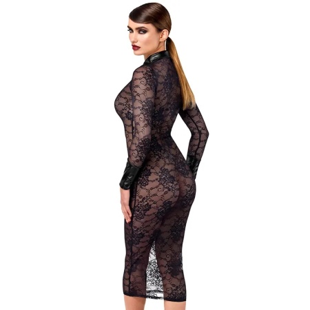 Seksi haljina | Noirelle Lace Button up Midi dress
