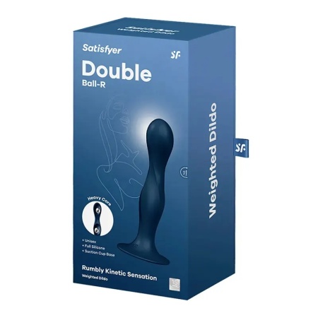 Silikonski dildo | SATISFYER Double Ball-R dark blue