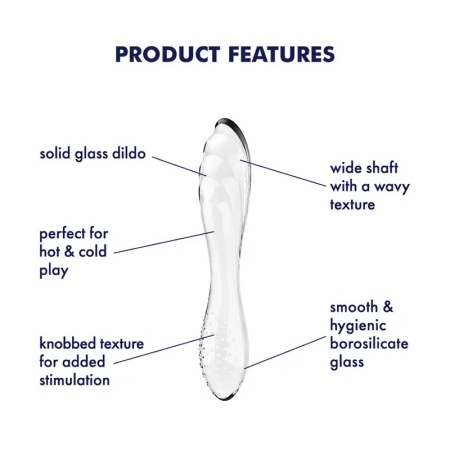 Stakleni Dildo | SATISFYER Dazzling Crystal Glass Dildo Transparent 1
