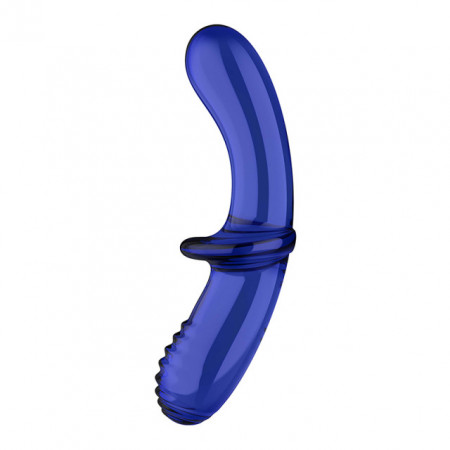Stakleni Dupli dildo | SATISFYER Double Crystal Glass Dildo Blue