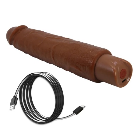 Crni realistični vibrator 25cm | Soren