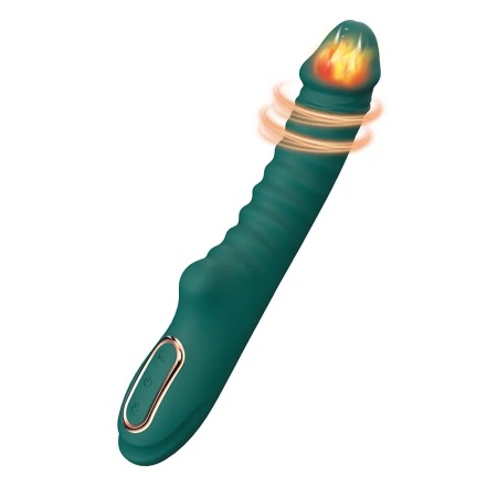 Rebrasti silikonski vibrator Enyalius Green i lubrikant | KOMBINUJ I UŠTEDI 173