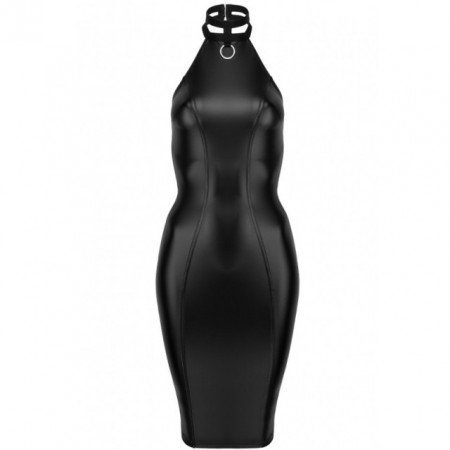 Seksi haljina sa rajsferšlusom | Powerwetlook Pencil dress with ring on collar and zipper