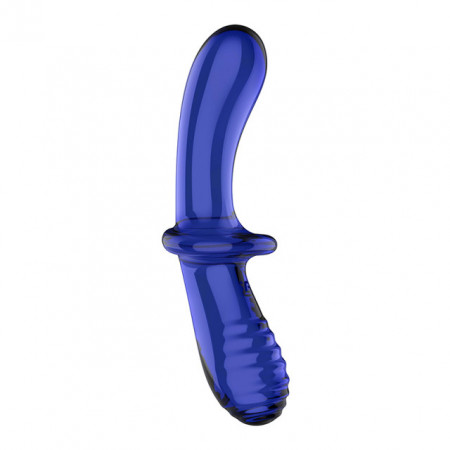 Stakleni Dupli dildo | SATISFYER Double Crystal Glass Dildo Blue
