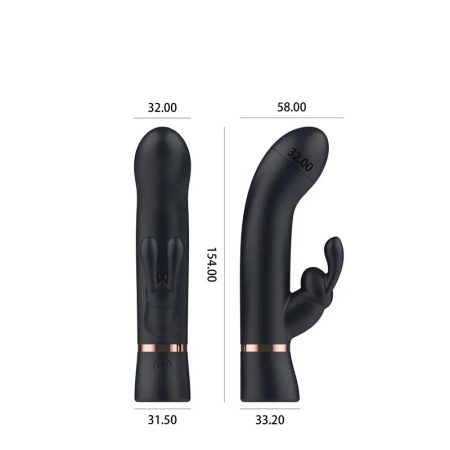 Zeka vibrator | Bespoke Rabbit M Black