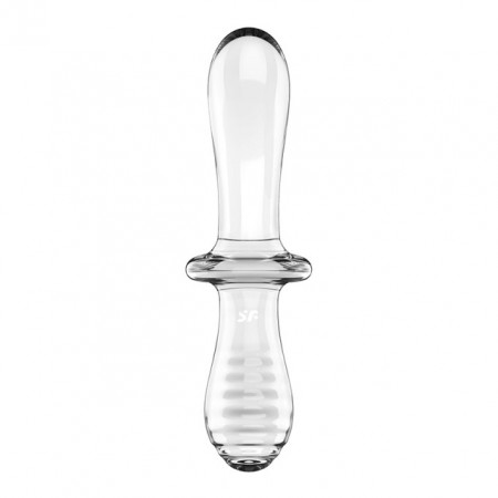 Stakleni Dupli Dildo | SATISFYER Double Crystal Glass Dildo Transparent