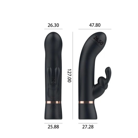 Zeka vibrator | Bespoke Rabbit S Black