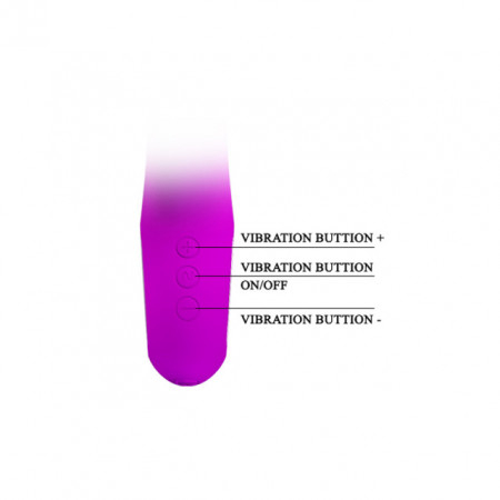 Ljubičasti vibrator sa dodatnom stimulacijom klitorisa | PL Gordon