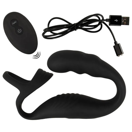 Masažer prostate | Cock Ring with RC Prostate Plug